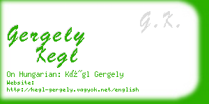 gergely kegl business card
